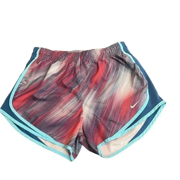 Nike Dri Fit Tempo Athletic Running Shorts Blue Teal Trim Women’s Size Medium - Picture 1 of 12